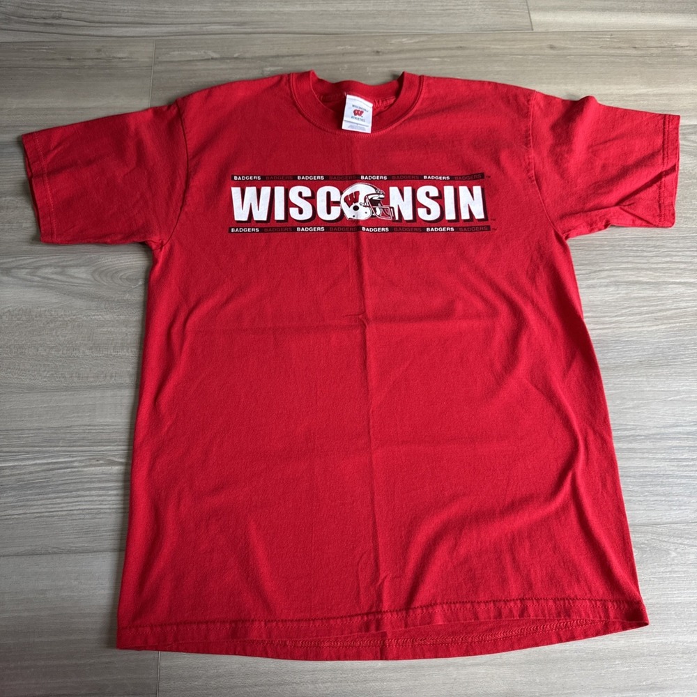 Vintage Wisconsin Badgers Football Shirt‎ Mens L Wisconsin Athletics Mind Cond